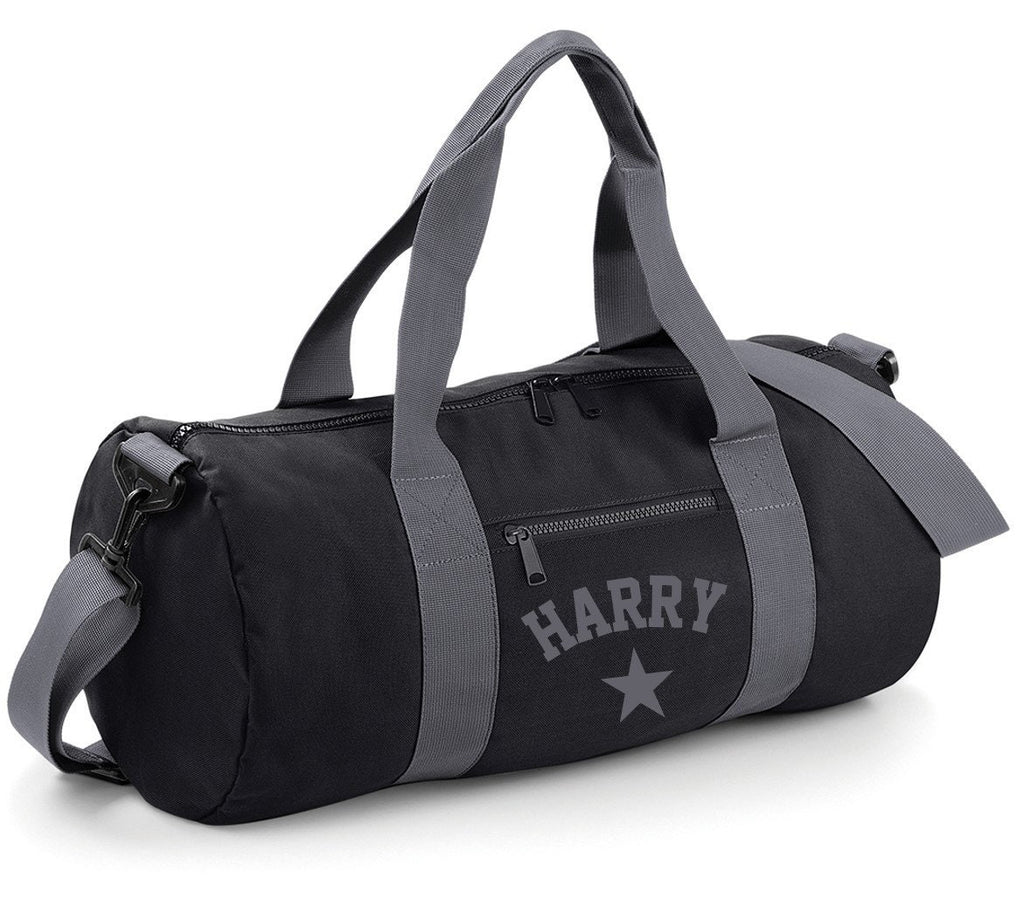 Personalised Varsity Star Name Barrel Bag