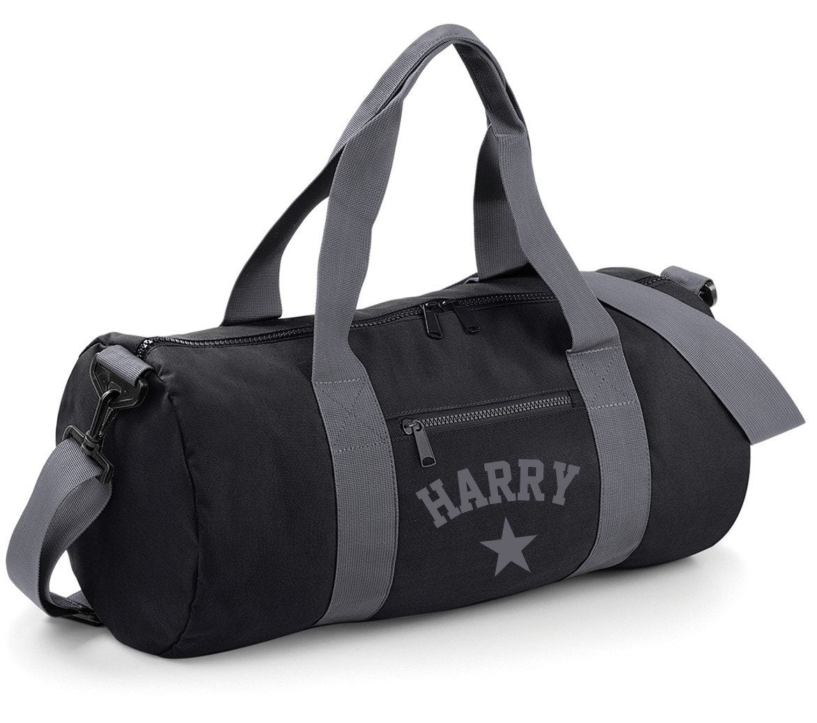 Personalised Varsity Star Name Barrel Bag