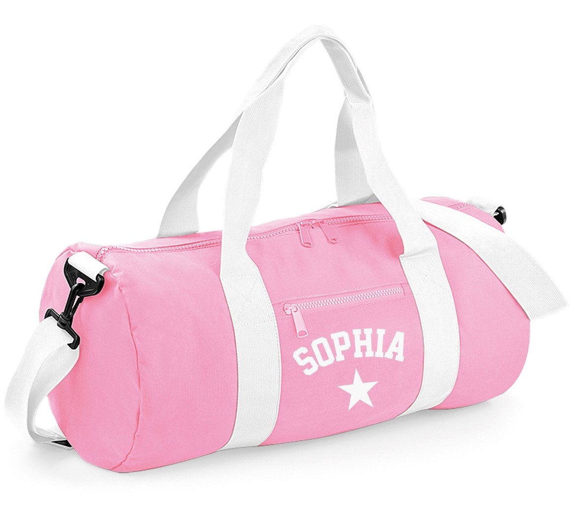 Personalised Varsity Star Name Barrel Bag