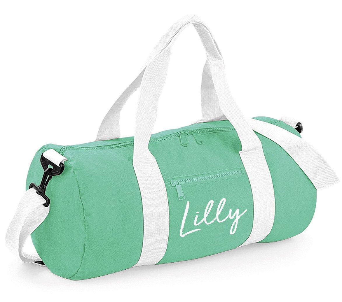 Personalised Name Barrel Bag