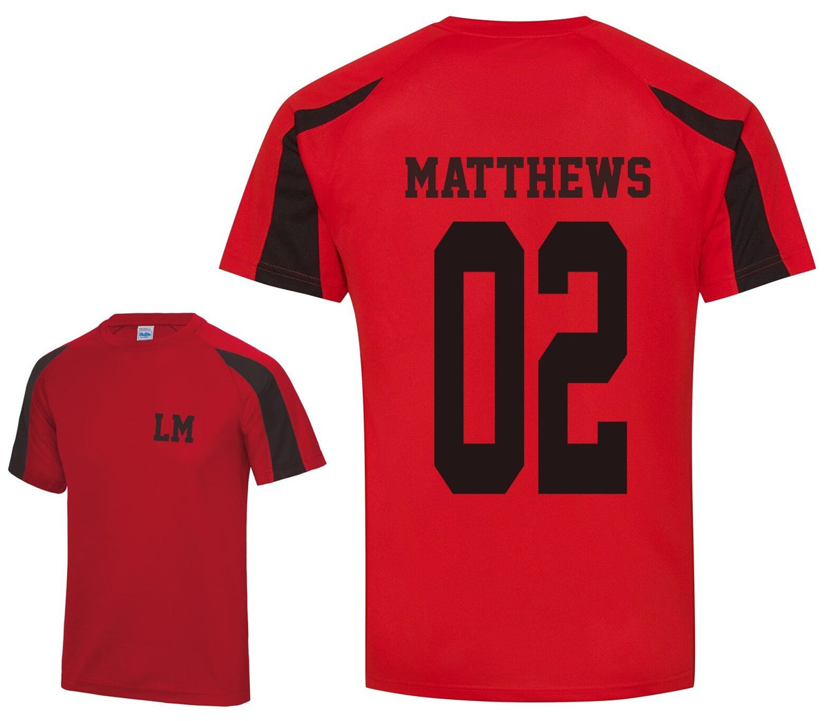Kids Personalised Football Shirt Sports Kit Custom Initials Team Name Number