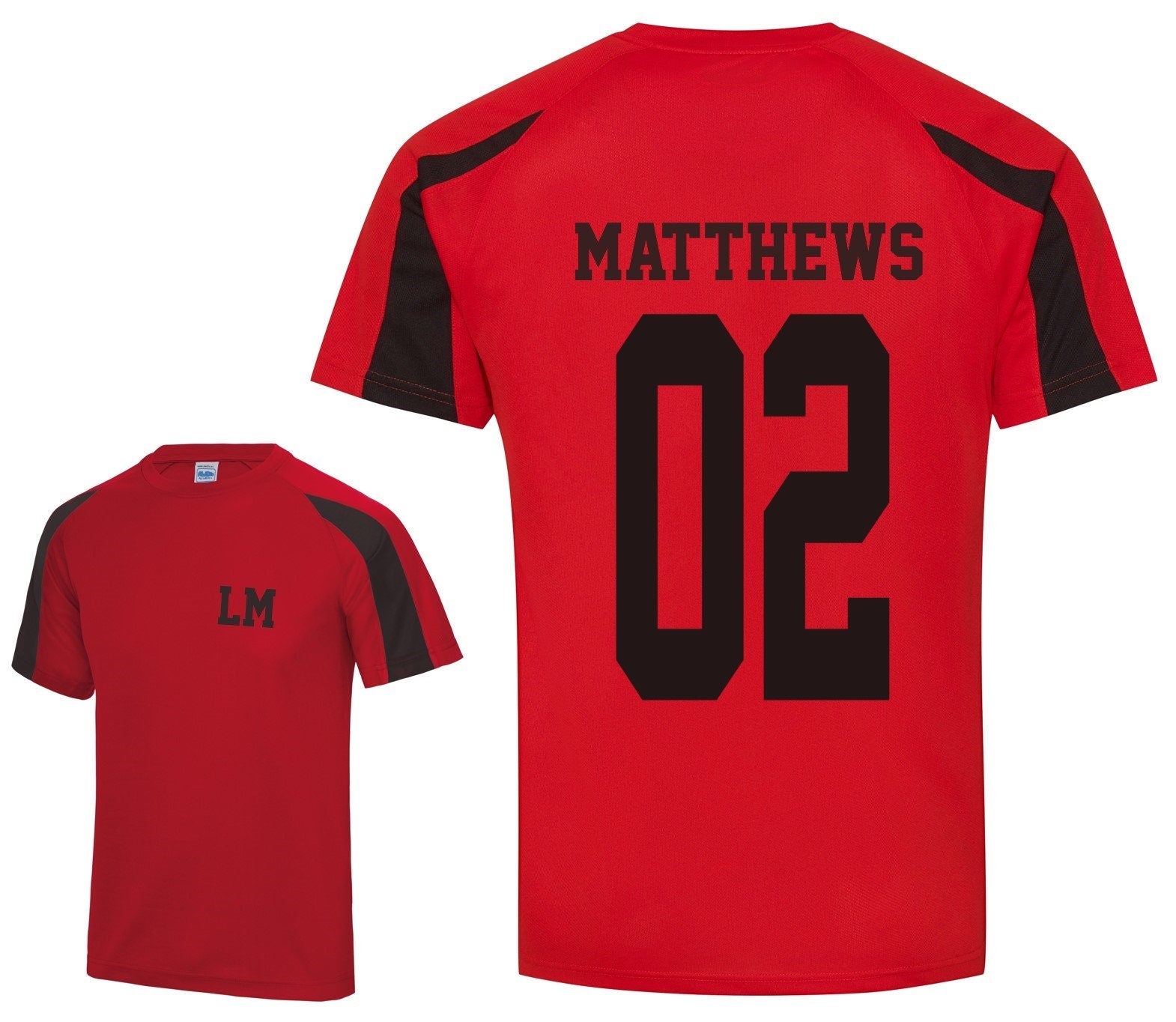 Kids Personalised Football Shirt Sports Kit Custom Initials Team Name Number