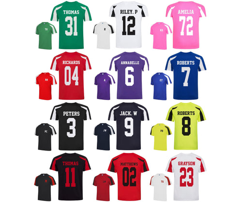 Adults Personalised Football Shirt Sports Kit Custom Initials Team Name Number