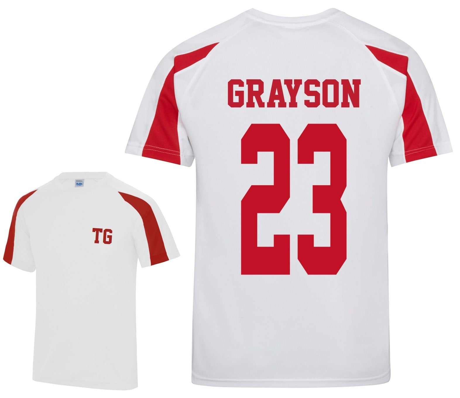 Kids Personalised Football Shirt Sports Kit Custom Initials Team Name Number