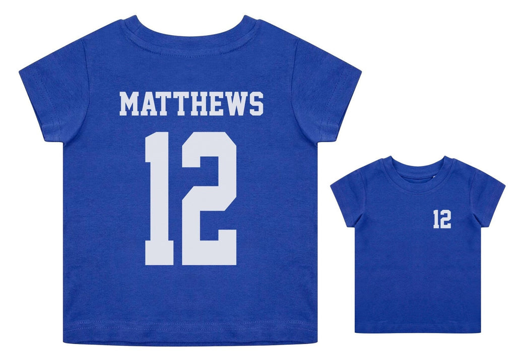 Toddlers Personalised Football Name & Number T-Shirt