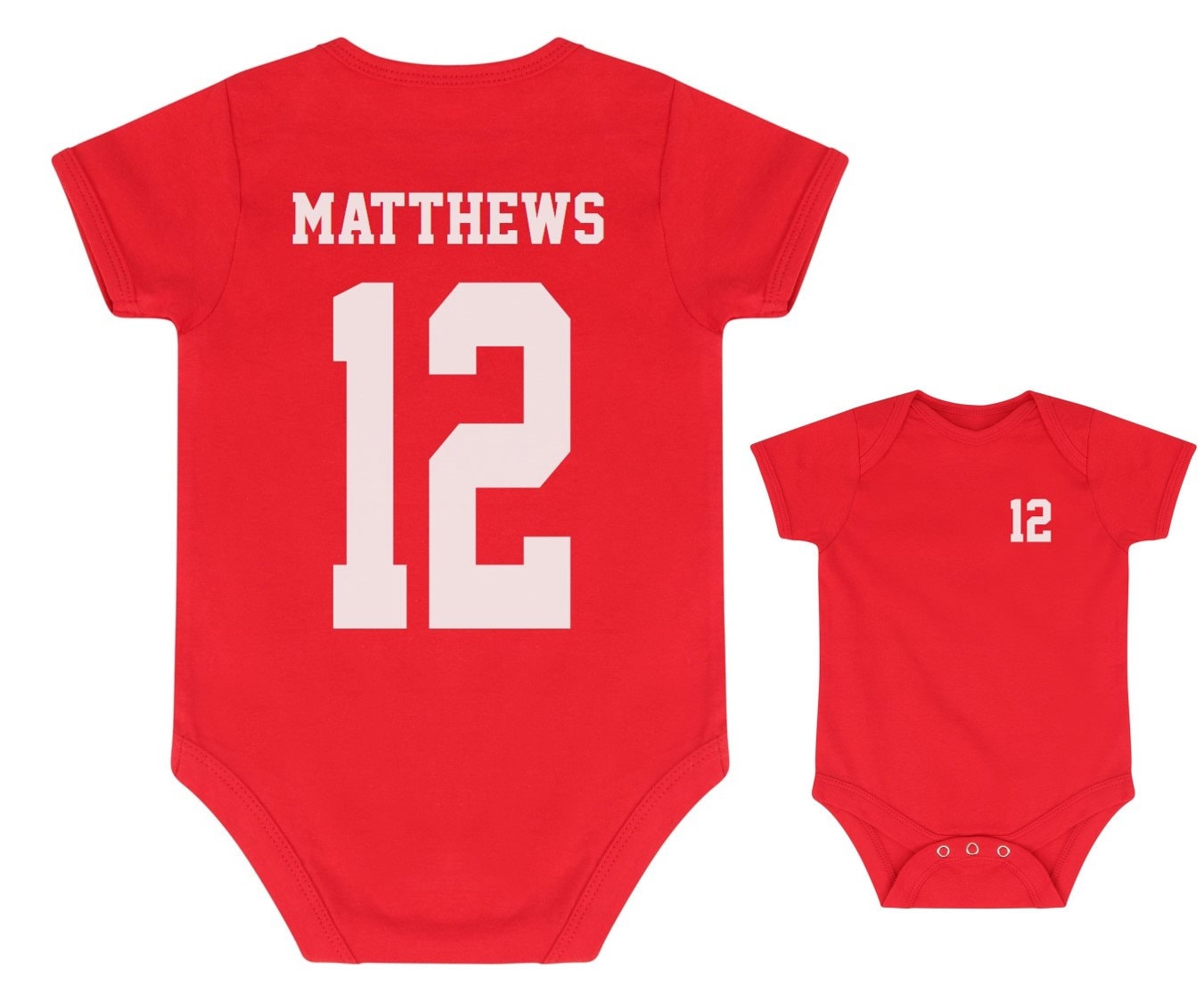 Personalised Football Name & Number Bodysuit