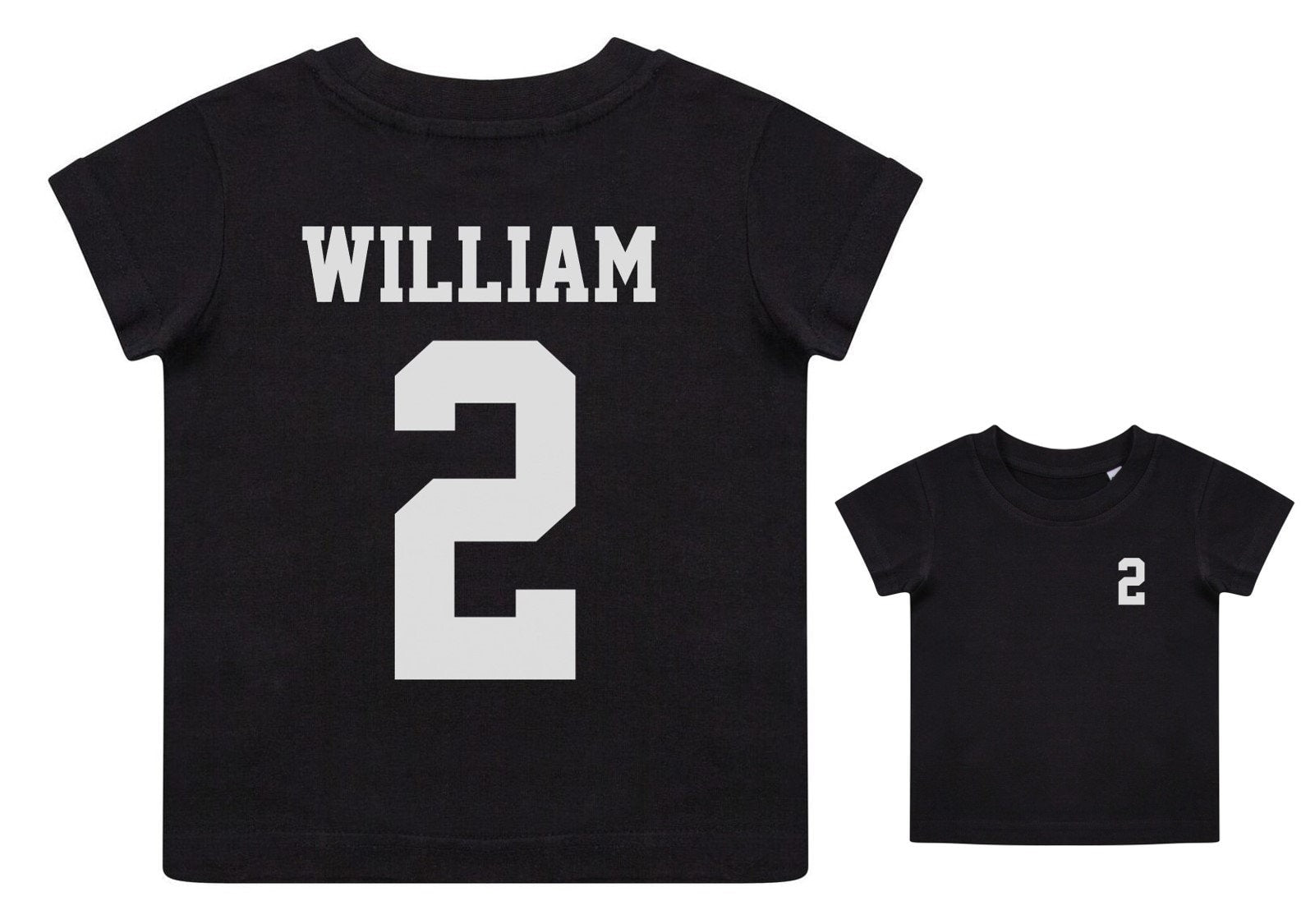 Toddlers Personalised Football Name & Number T-Shirt