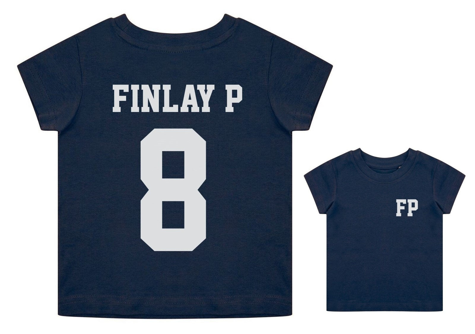 Toddlers Personalised Football Name & Number T-Shirt