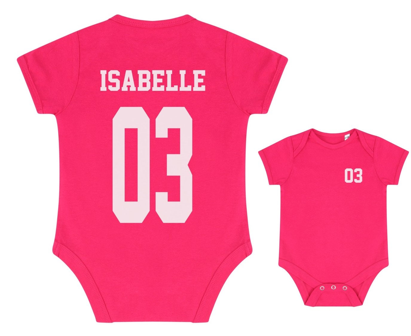 Personalised Football Name & Number Bodysuit