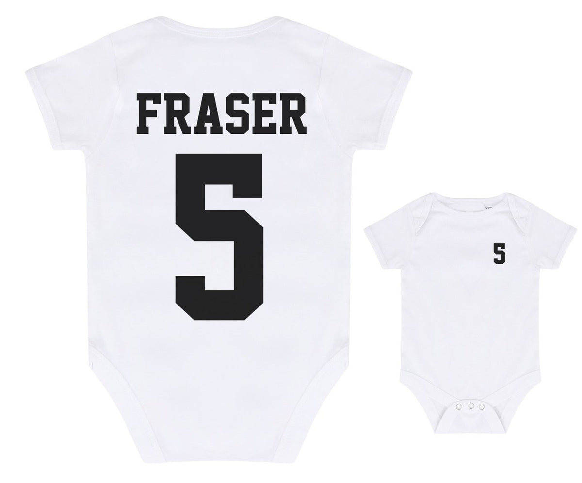 Personalised Football Name & Number Bodysuit