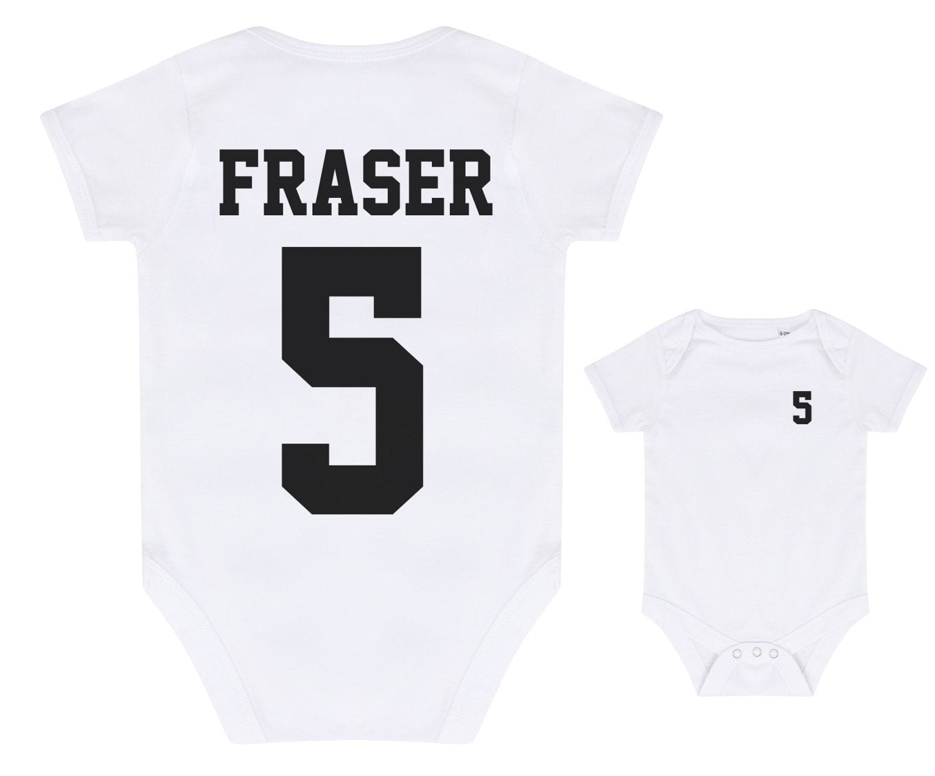 Personalised Football Name & Number Bodysuit