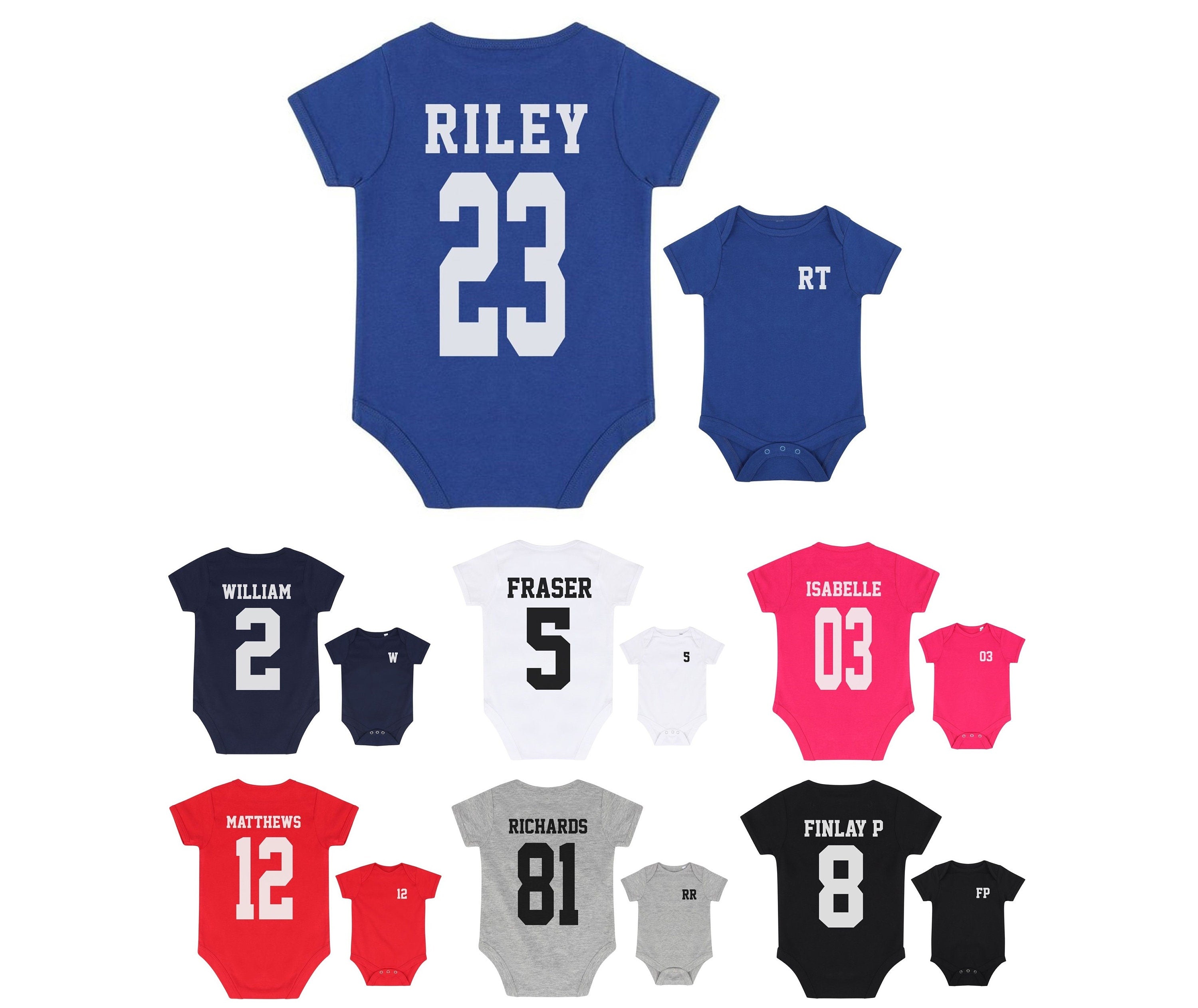 Personalised Football Name & Number Bodysuit