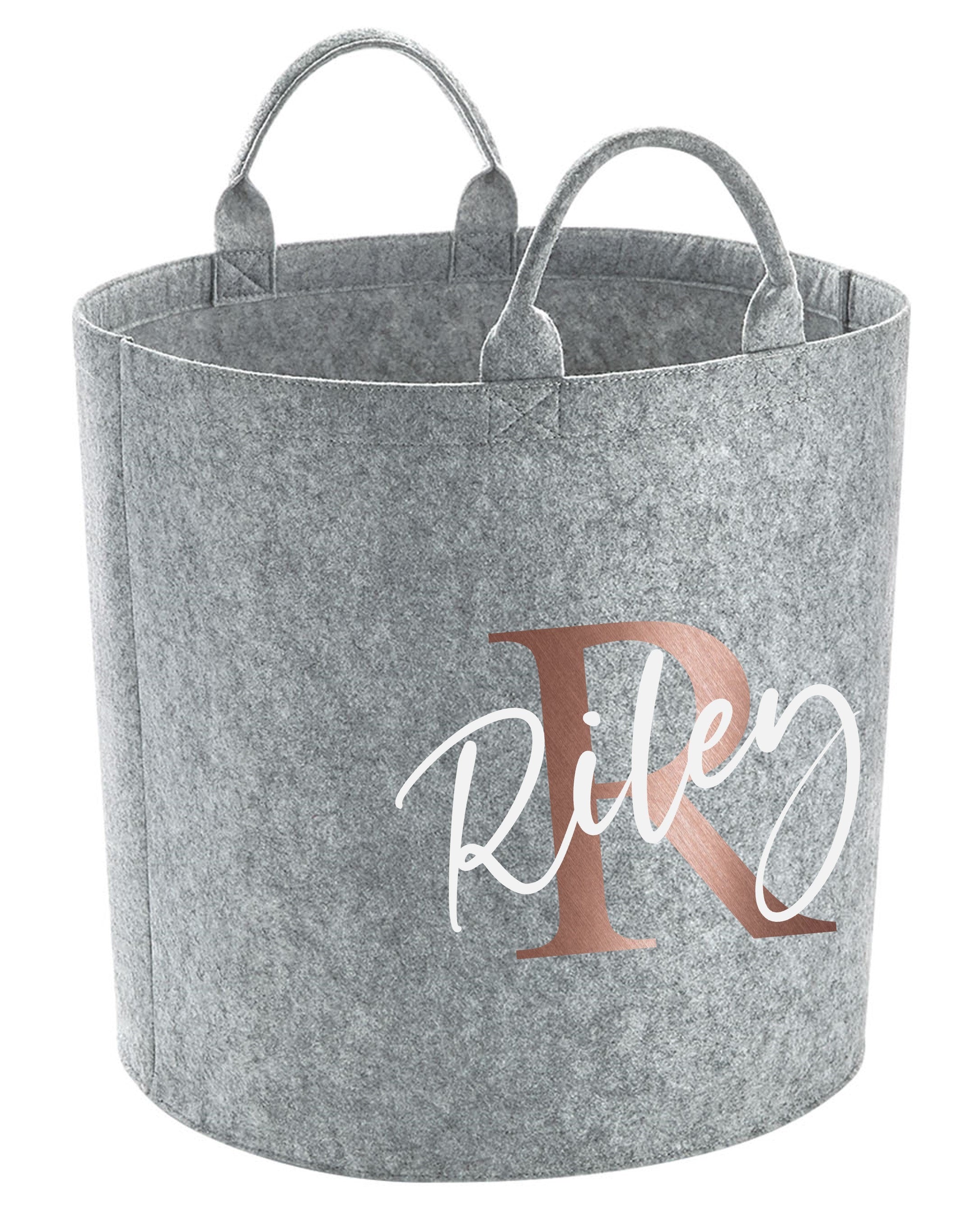 Personalised Initial Name Toy Storage Tub Childrens Bedroom Basket