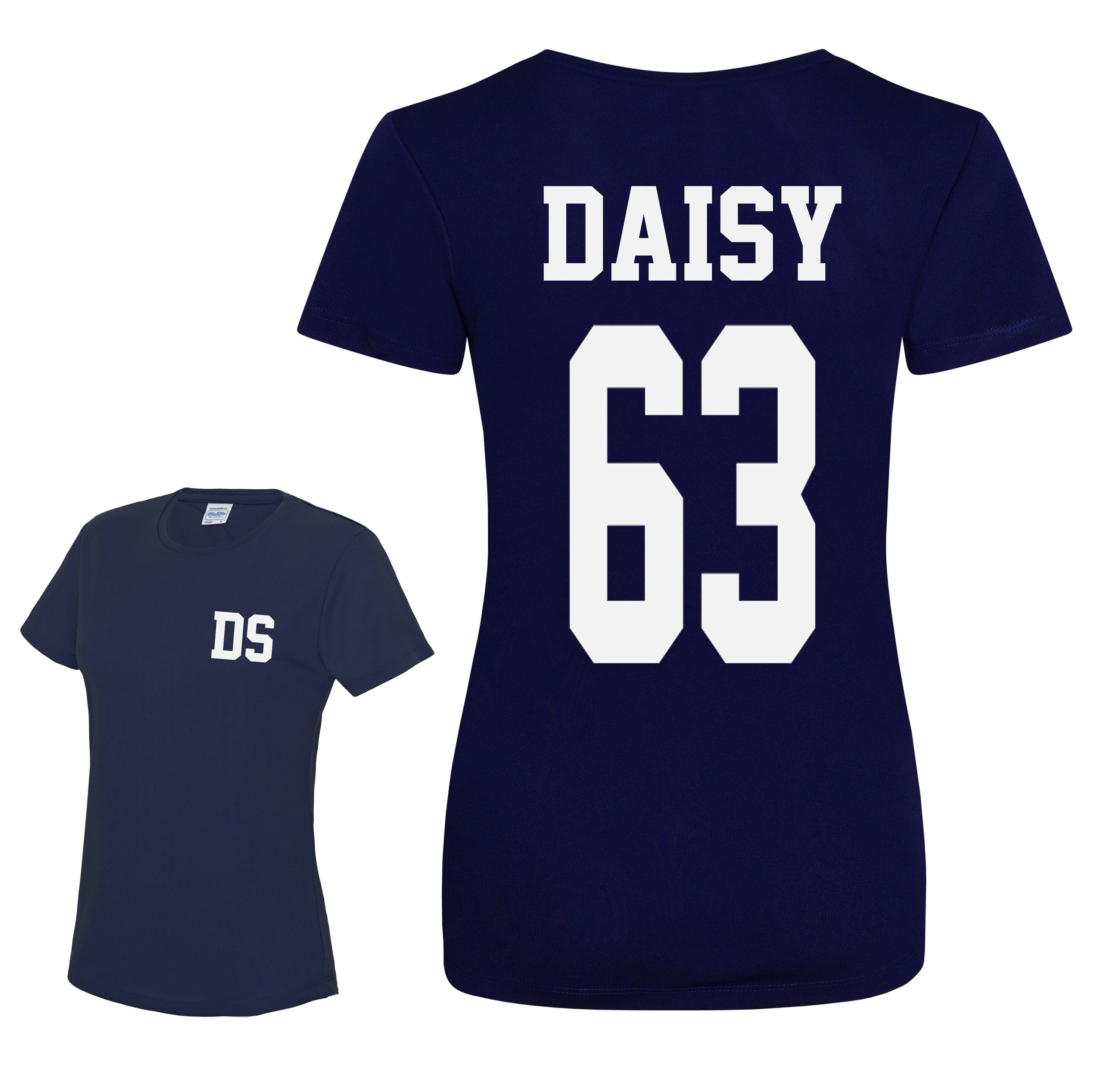 Ladies Personalised Football Name & Number Sports T-Shirt