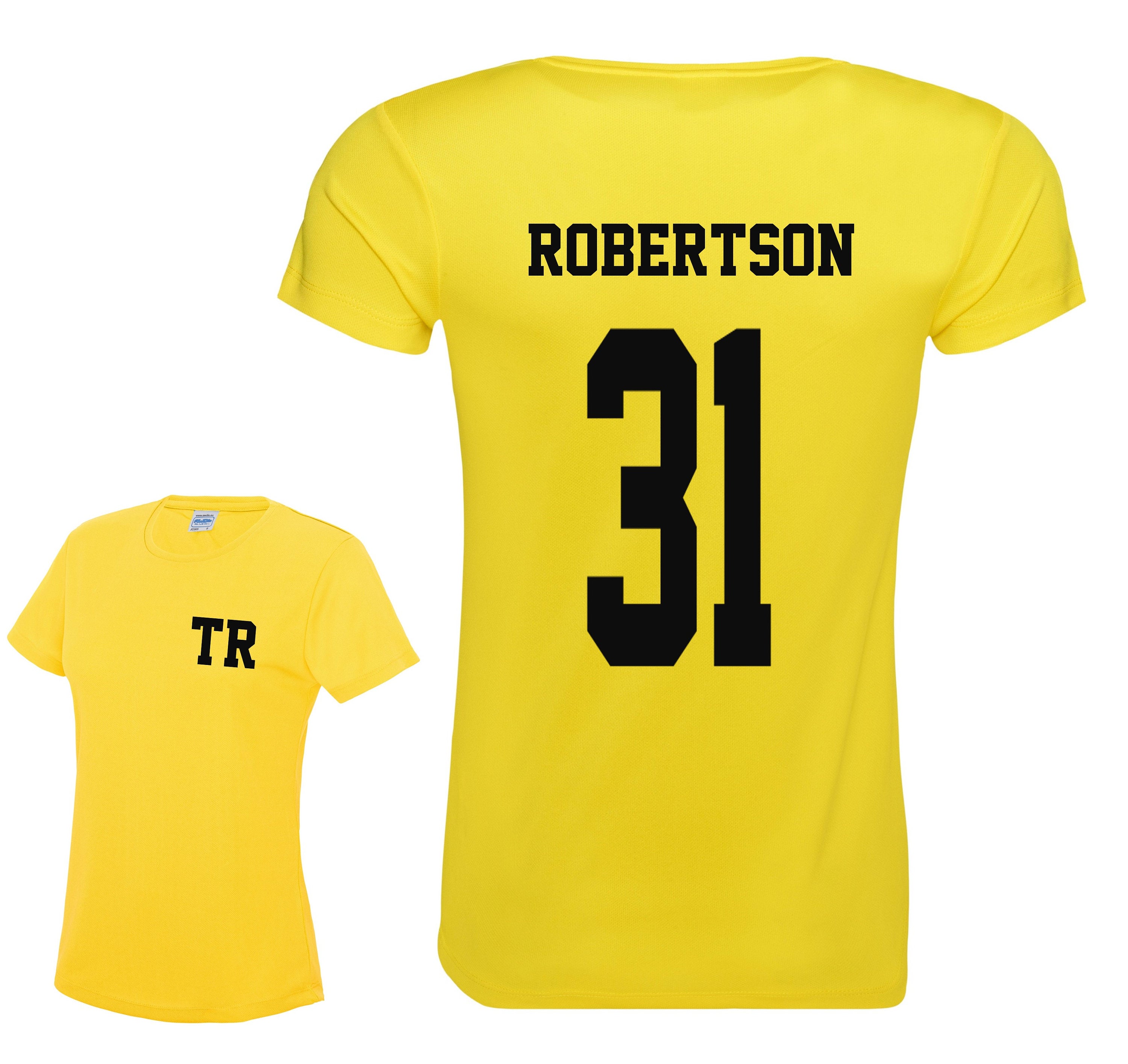 Ladies Personalised Football Name & Number Sports T-Shirt