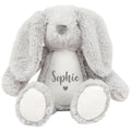 Personalised Name Grey Bunny Rabbit Plush Cuddly Toy