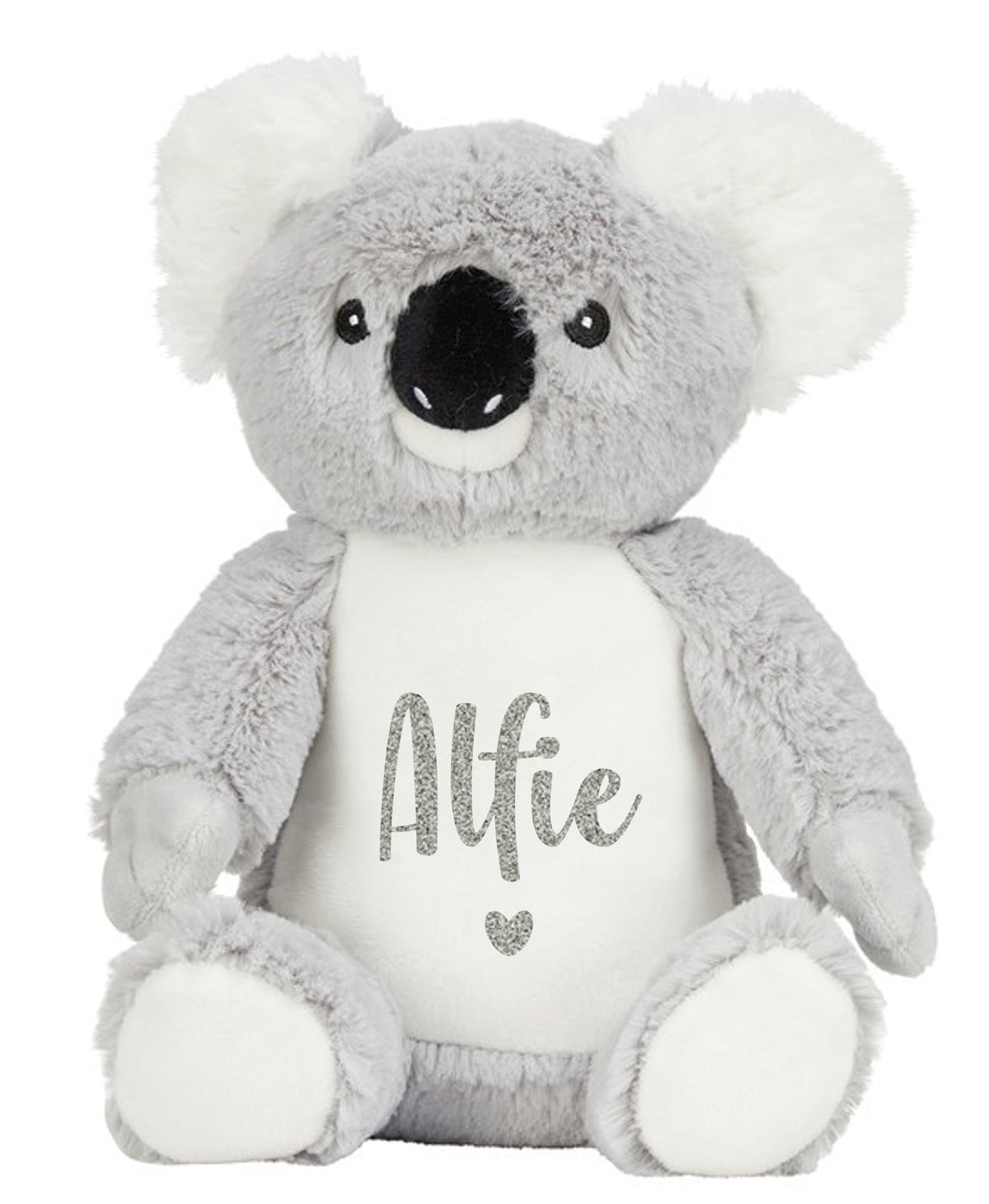 Personalised Name Grey Koala Bear Plush Cuddly Toy