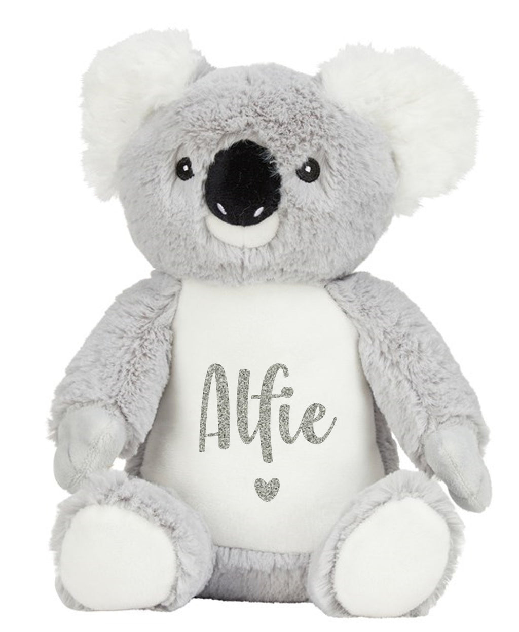 Personalised Name Grey Koala Bear Plush Cuddly Toy