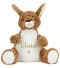Personalised Name Brown Kangaroo Plush Cuddly Toy