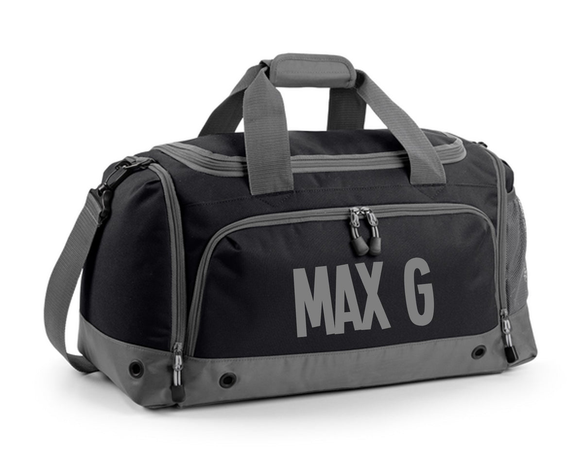 Kids Personalised Name Holdall Boys Girls Sports PE School Football Bag Printed
