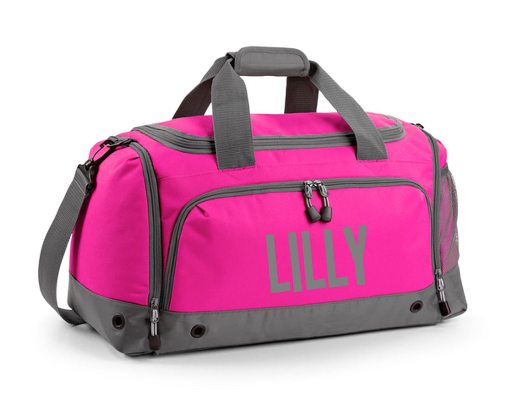 Kids Personalised Name Holdall Boys Girls Sports PE School Football Bag Printed
