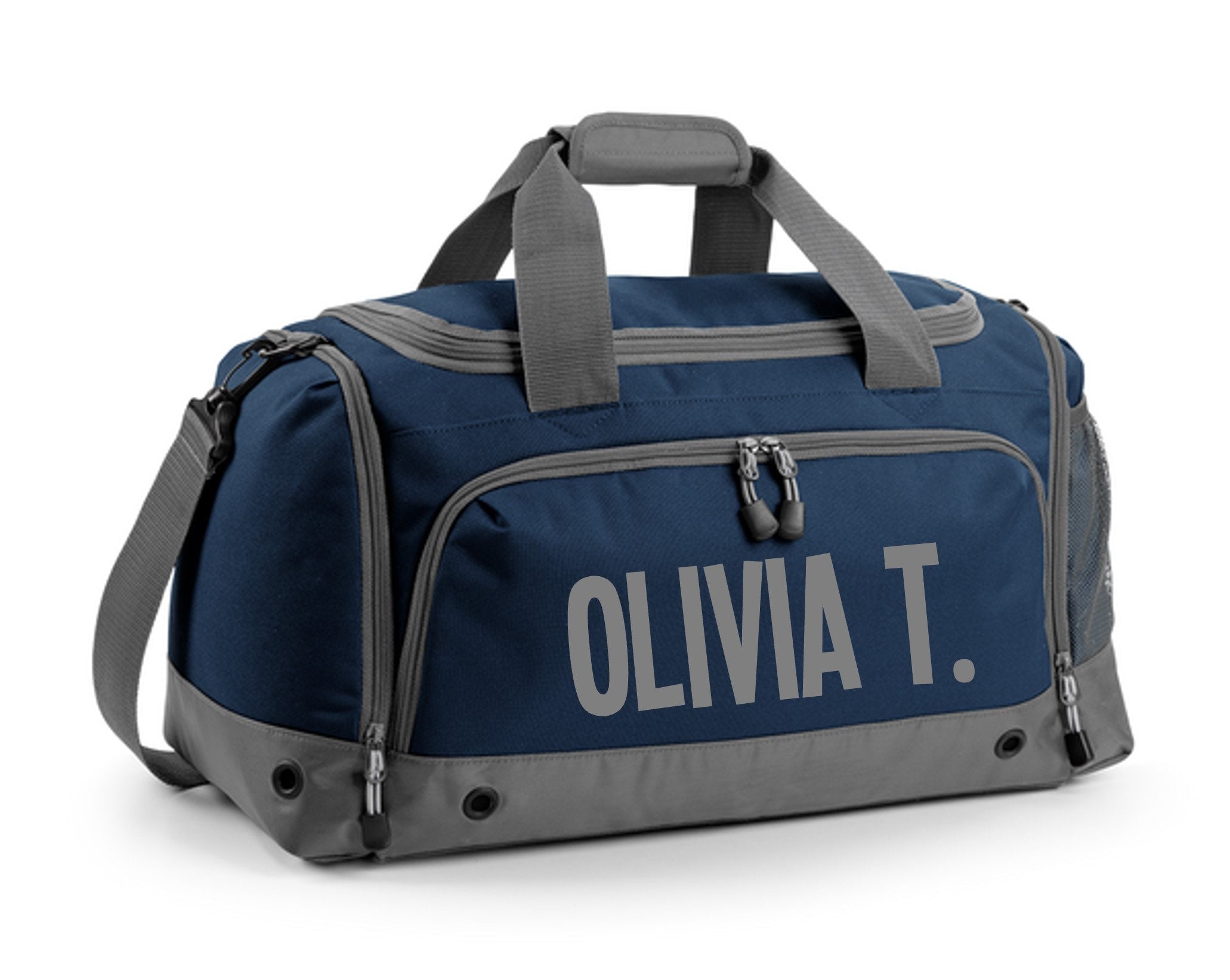 Kids Personalised Name Holdall Boys Girls Sports PE School Football Bag Printed