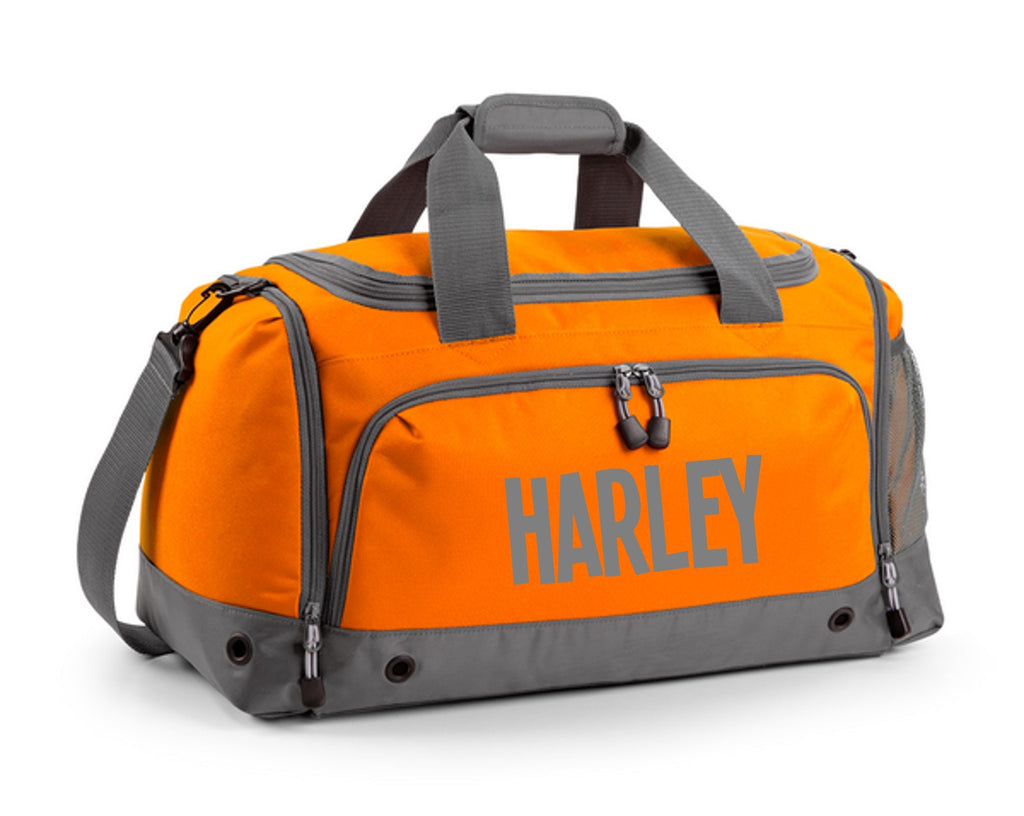 Kids Personalised Name Holdall Boys Girls Sports PE School Football Bag Printed