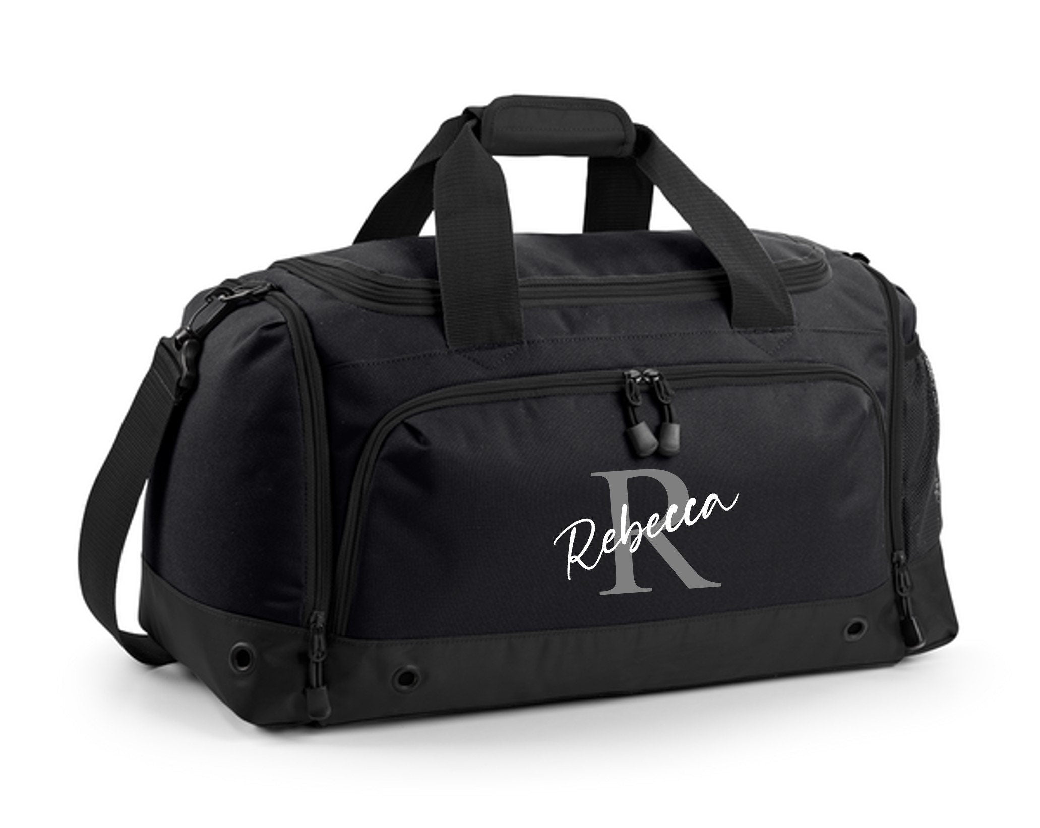 Kids Personalised Name Holdall Boys Girls Sports PE School Football Bag Printed