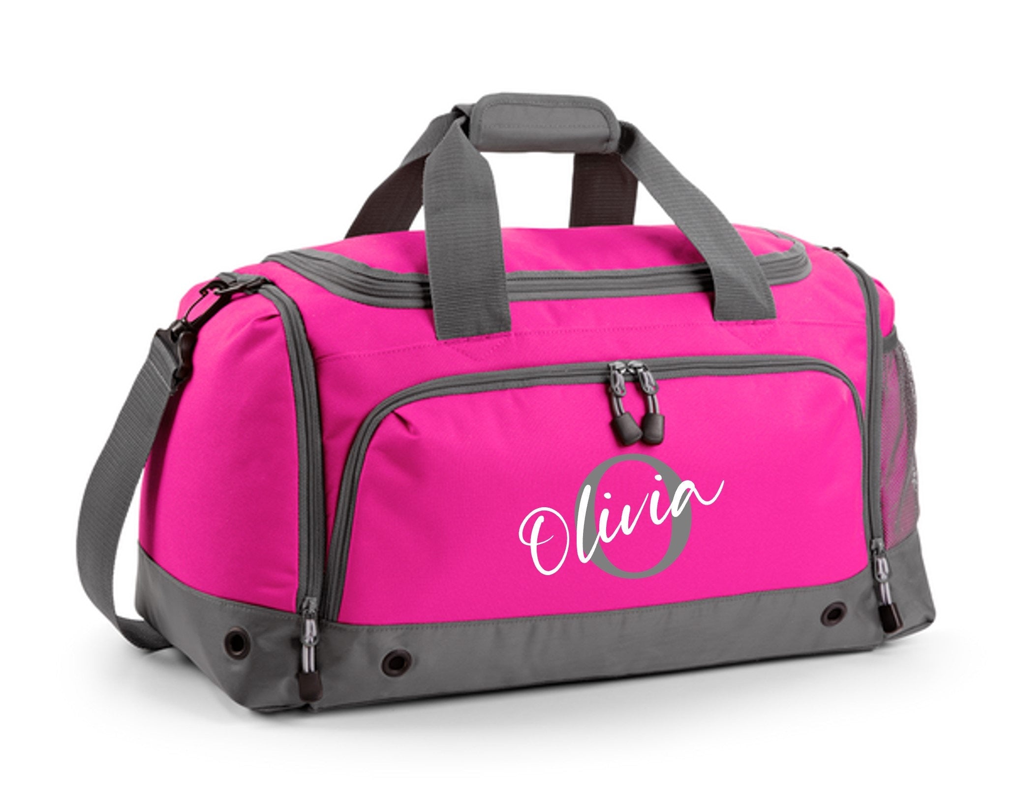 Kids Personalised Name Holdall Boys Girls Sports PE School Football Bag Printed