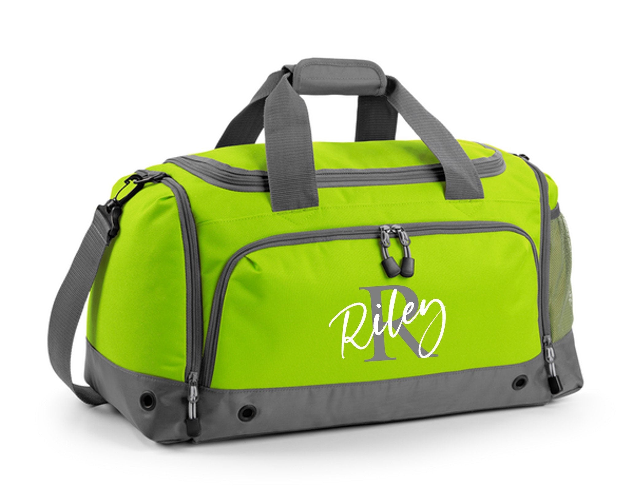 Kids Personalised Name Holdall Boys Girls Sports PE School Football Bag Printed