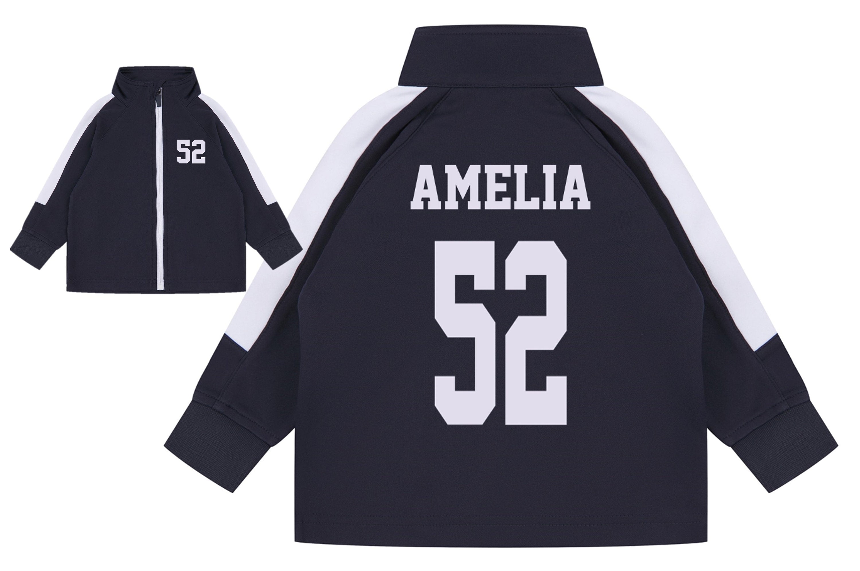 Baby & Toddler Personalised Football Kit Tracksuit Jacket Name + Number