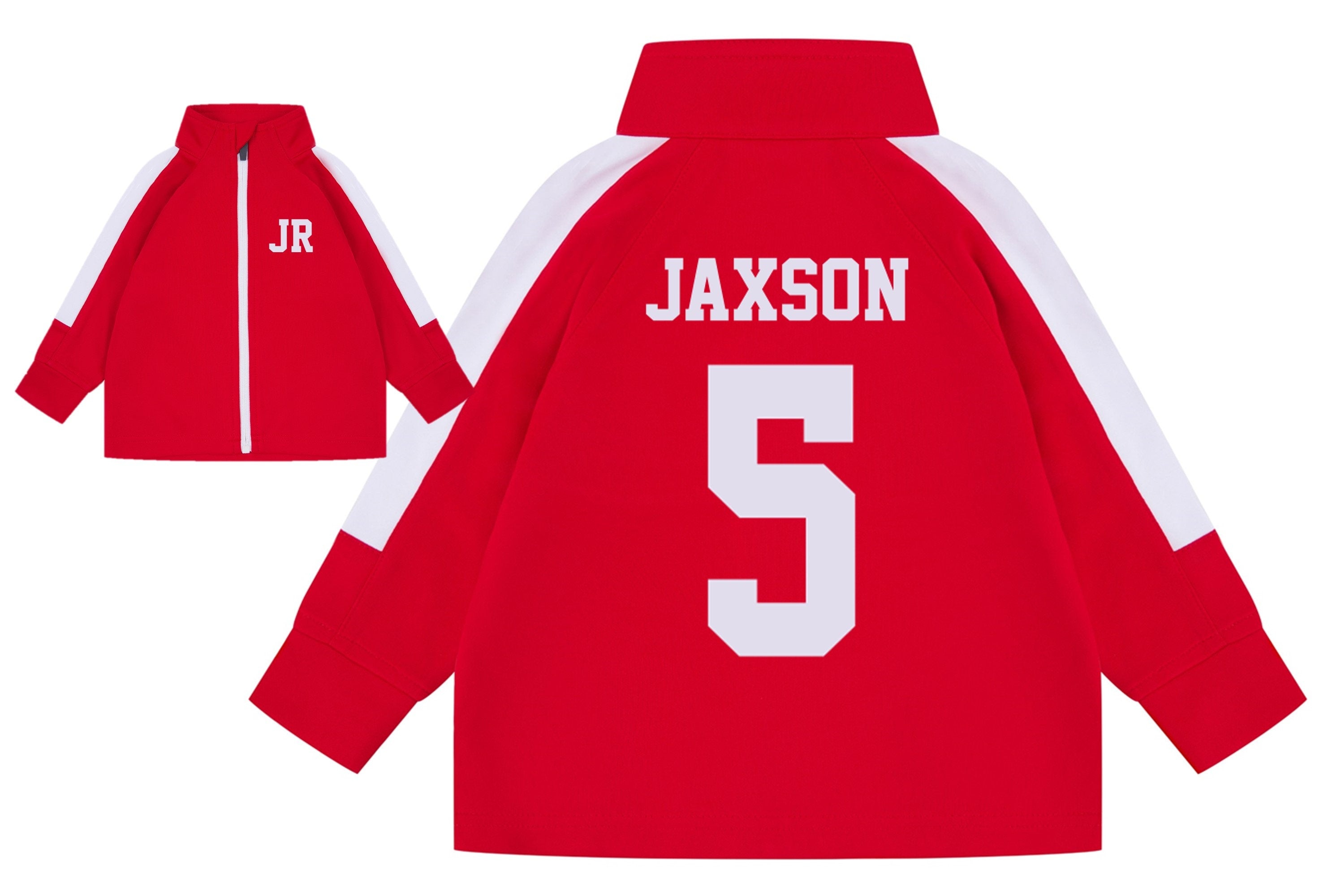 Baby & Toddler Personalised Football Kit Tracksuit Jacket Name + Number