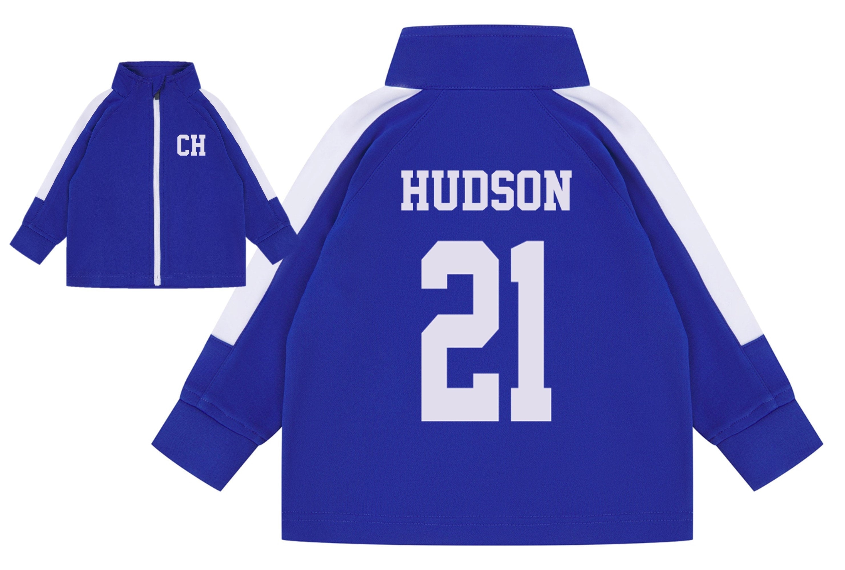 Baby & Toddler Personalised Football Kit Tracksuit Jacket Name + Number