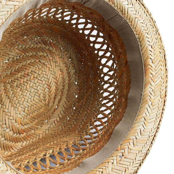 Personalised Initials Monogram Straw Trilby Beach Summer Hat