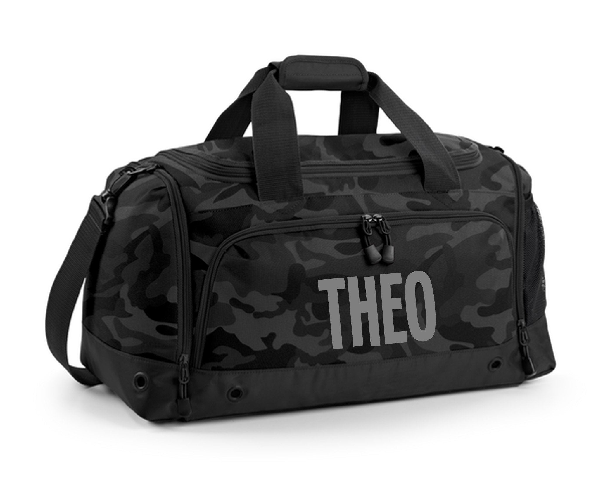 Kids Personalised Name Holdall Boys Girls Sports PE School Football Bag Printed