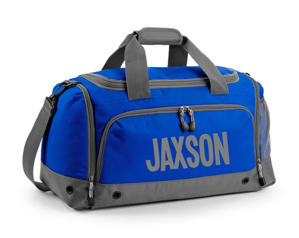 Kids Personalised Name Holdall Boys Girls Sports PE School Football Bag Printed