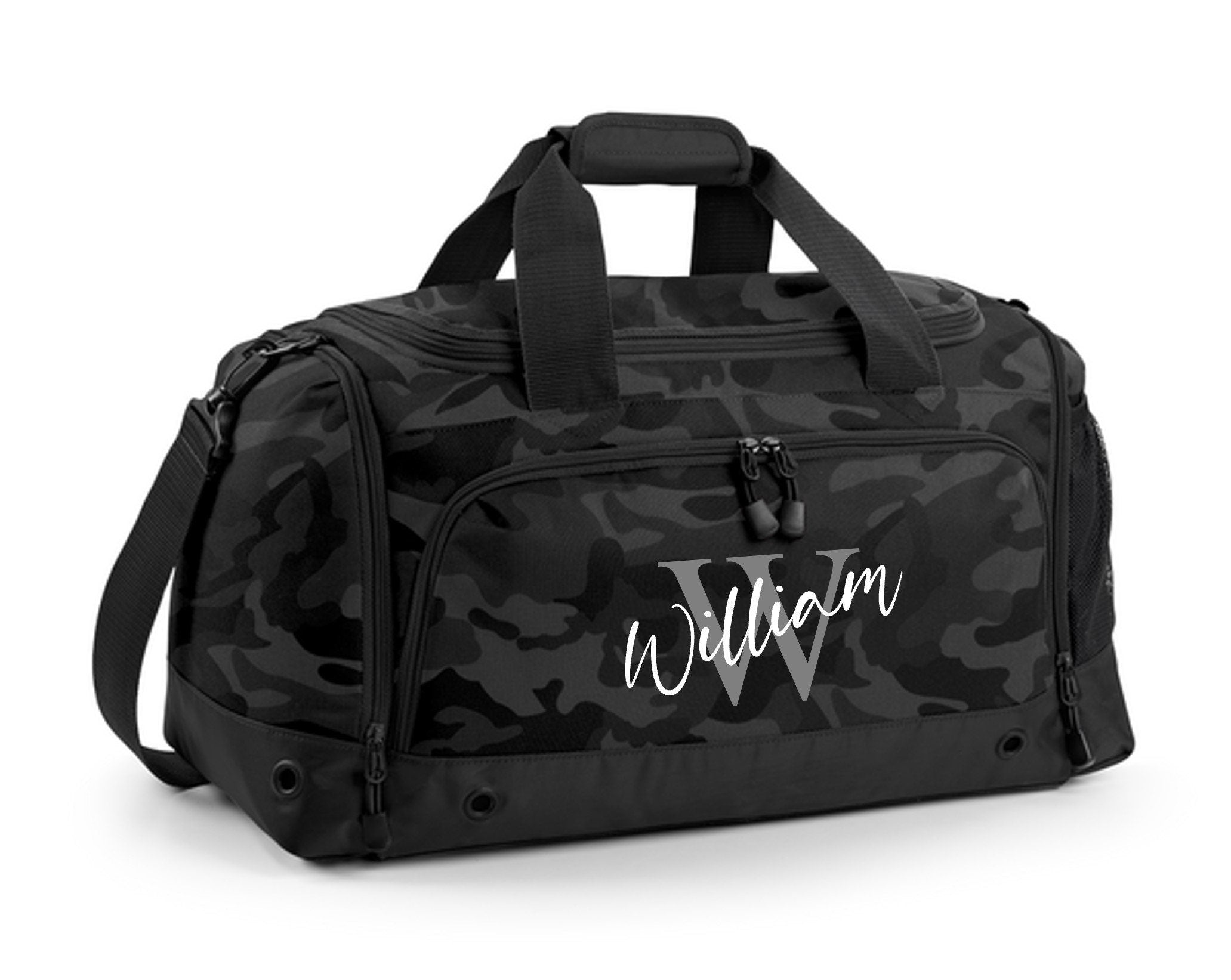Kids Personalised Name Holdall Boys Girls Sports PE School Football Bag Printed