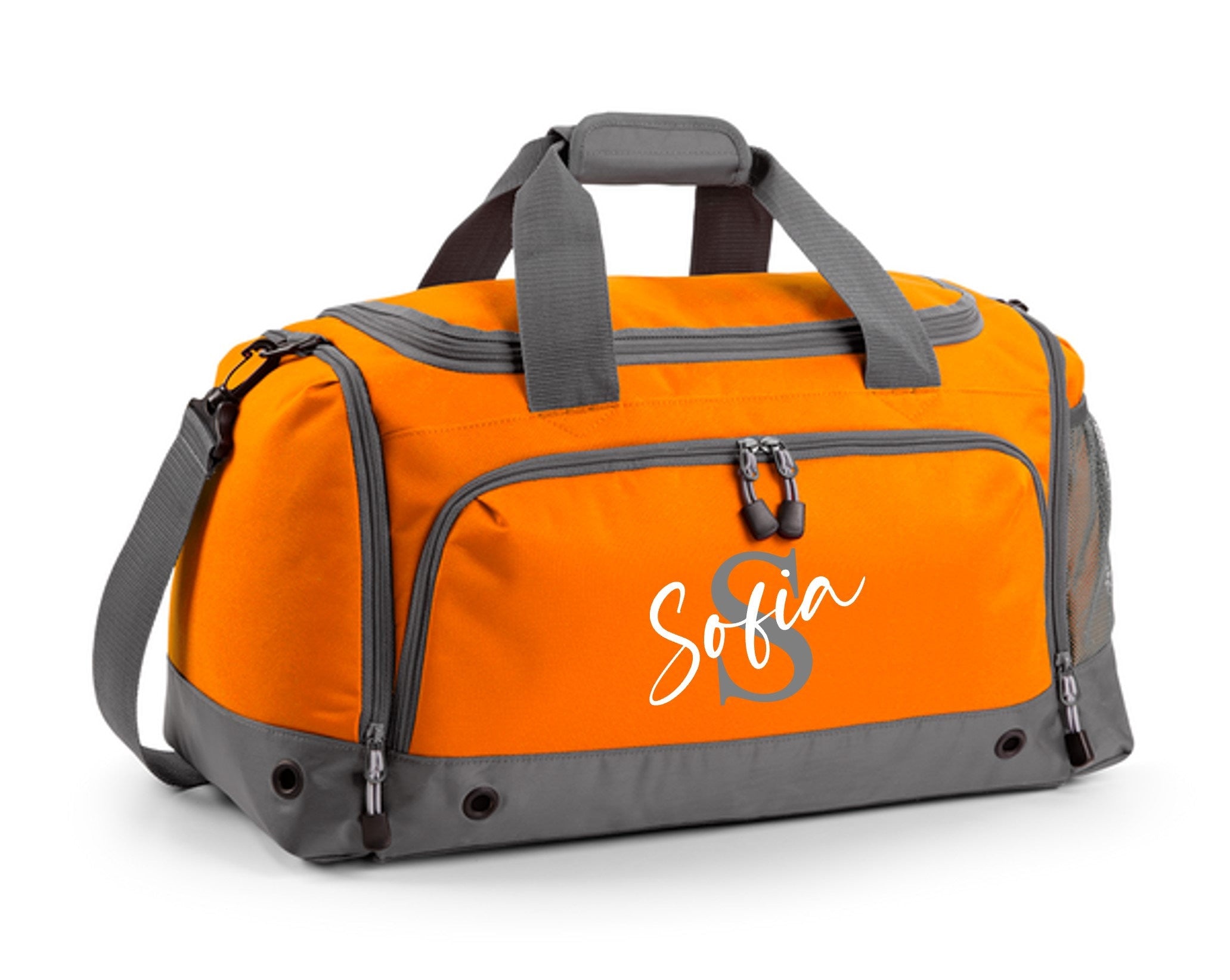 Kids Personalised Name Holdall Boys Girls Sports PE School Football Bag Printed