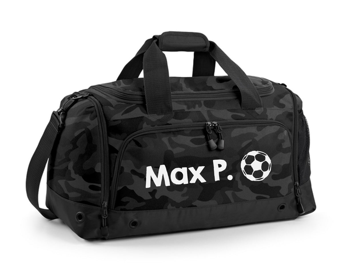 Kids Personalised Name Football Holdall Boys Girls Sports PE School Bag Printed