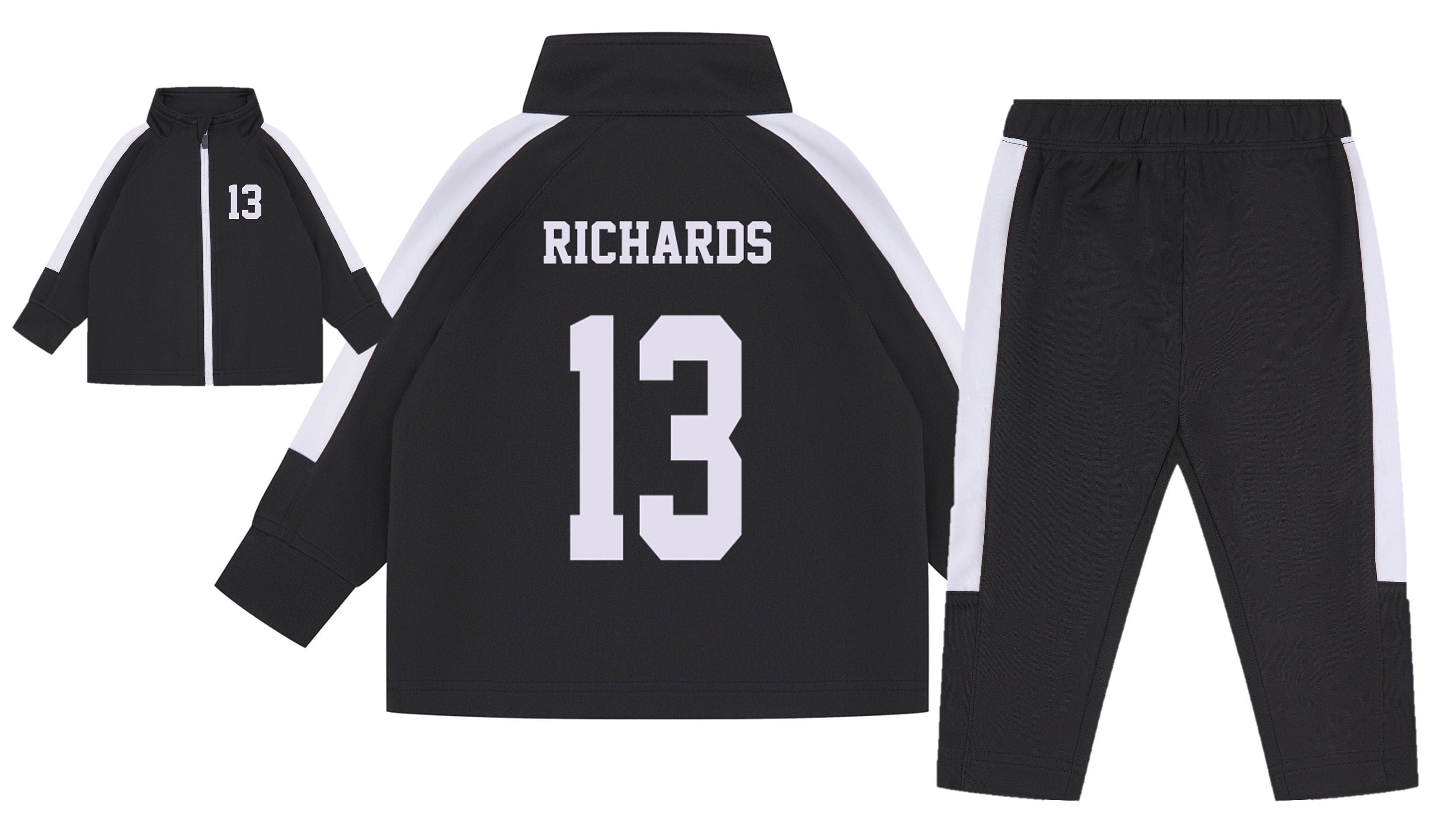 Baby & Toddler Personalised Football Kit Tracksuit (Jacket + Trousers) Name + Number