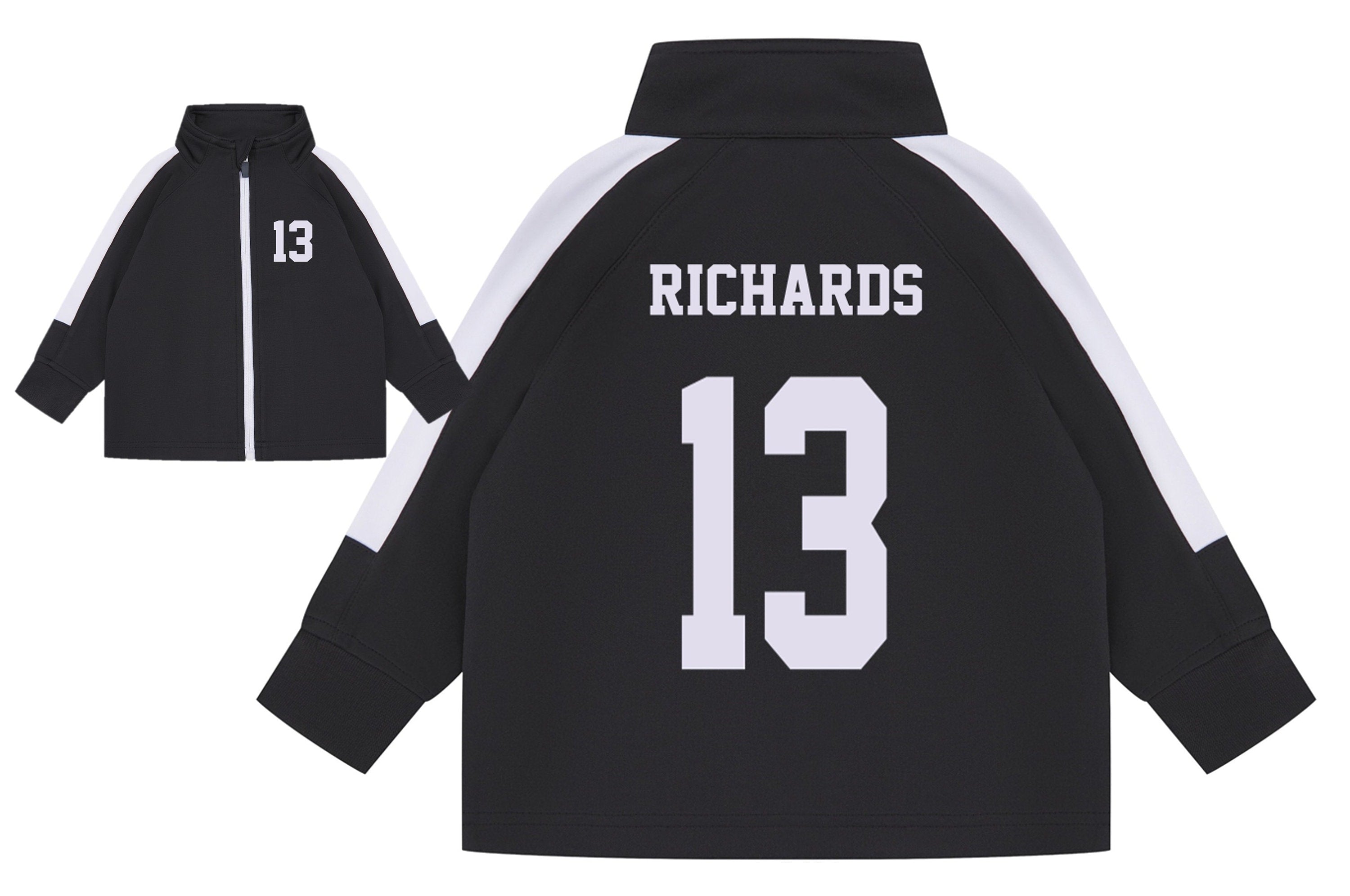 Baby & Toddler Personalised Football Kit Tracksuit Jacket Name + Number