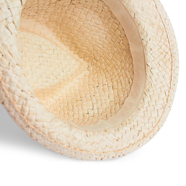 Personalised Initials Monogram Straw Trilby Beach Summer Hat