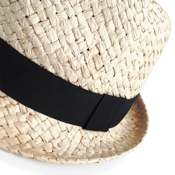 Personalised Initials Monogram Straw Trilby Beach Summer Hat