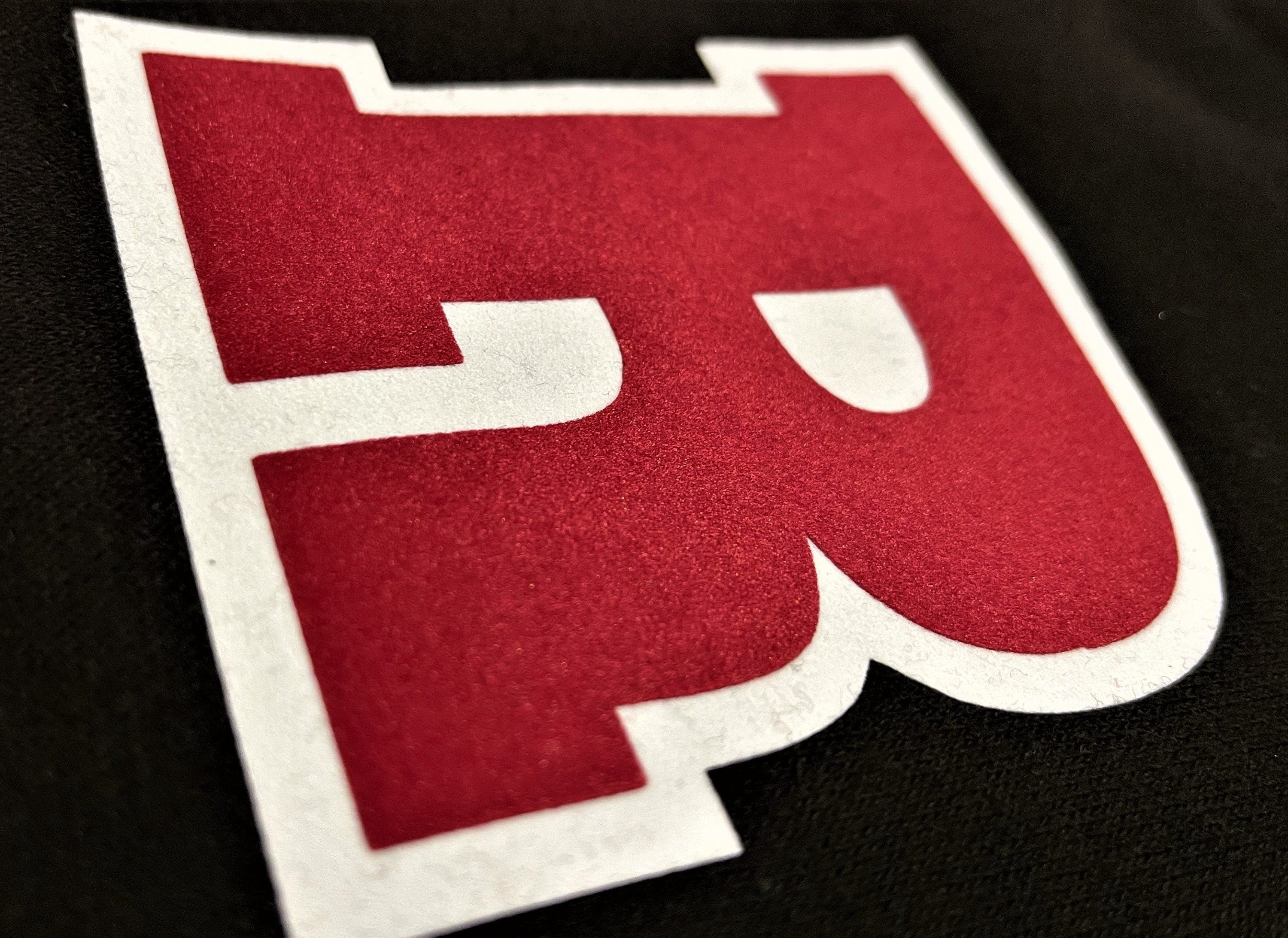 Adults Personalised Initial Red Felt Patch Varsity Jacket College Baseball Letterman
