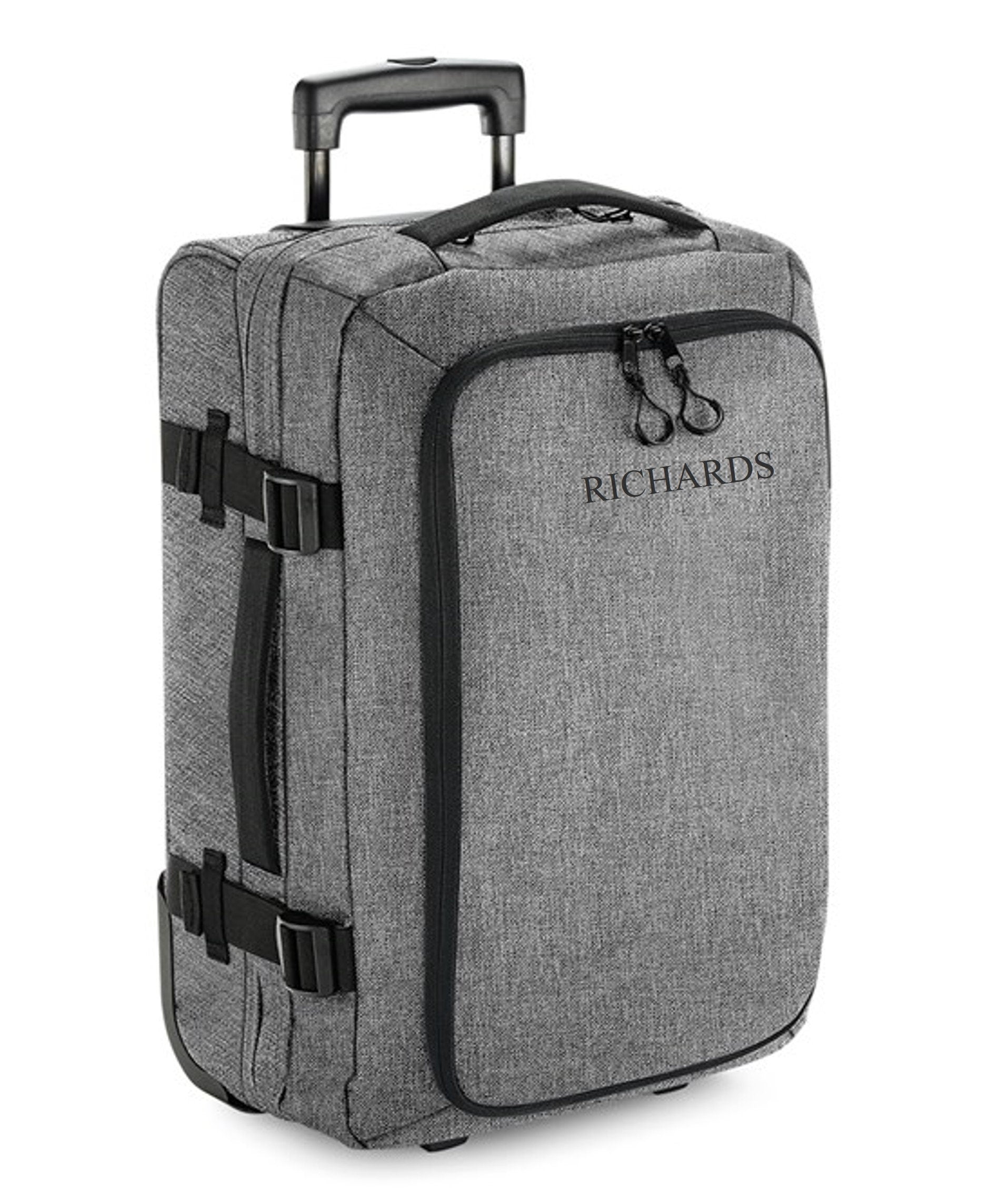 Personalised Name Monogram Carry On Cabin Wheelie Hand Luggage Suitcase
