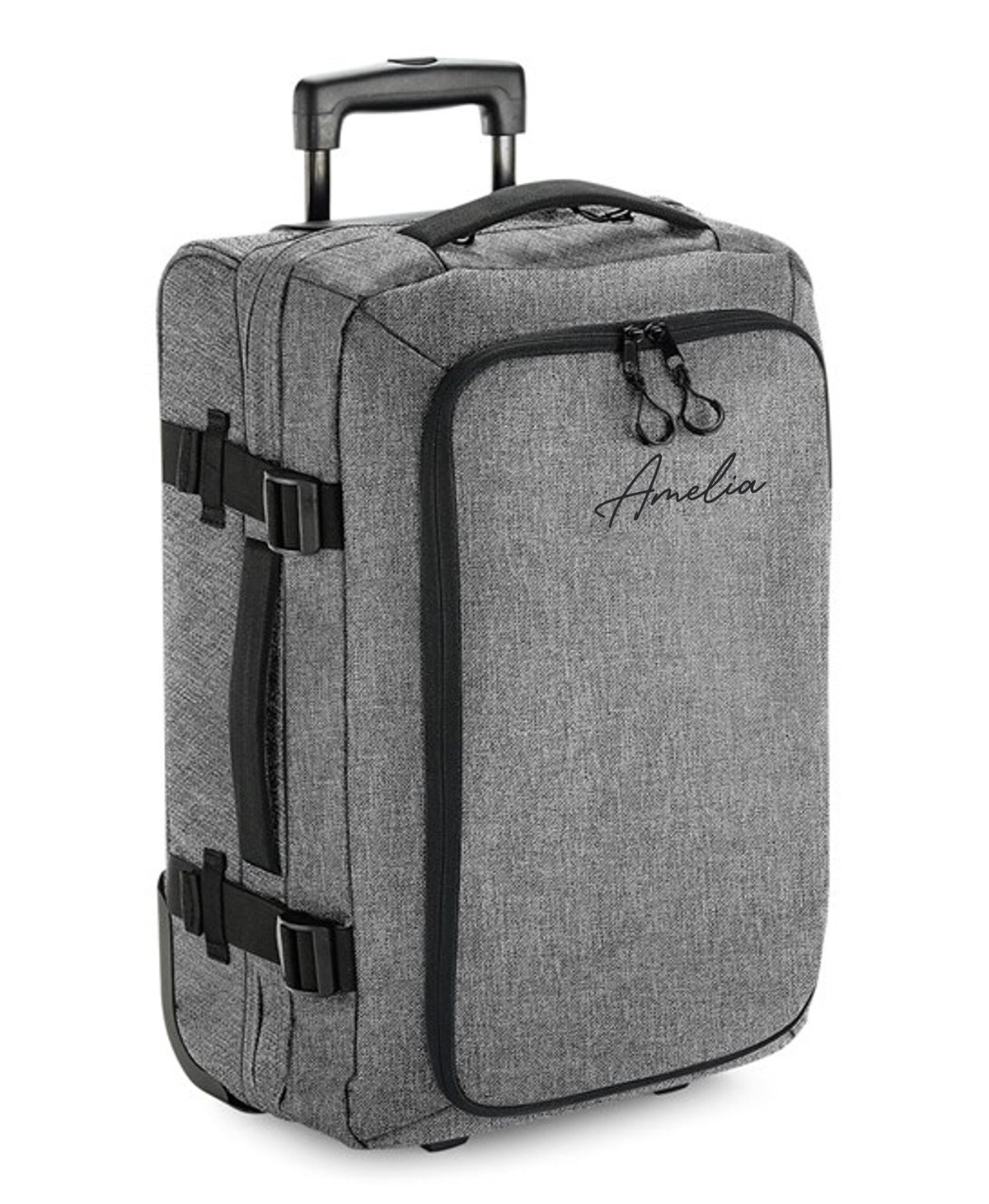 Personalised Name Monogram Carry On Cabin Wheelie Hand Luggage Suitcase