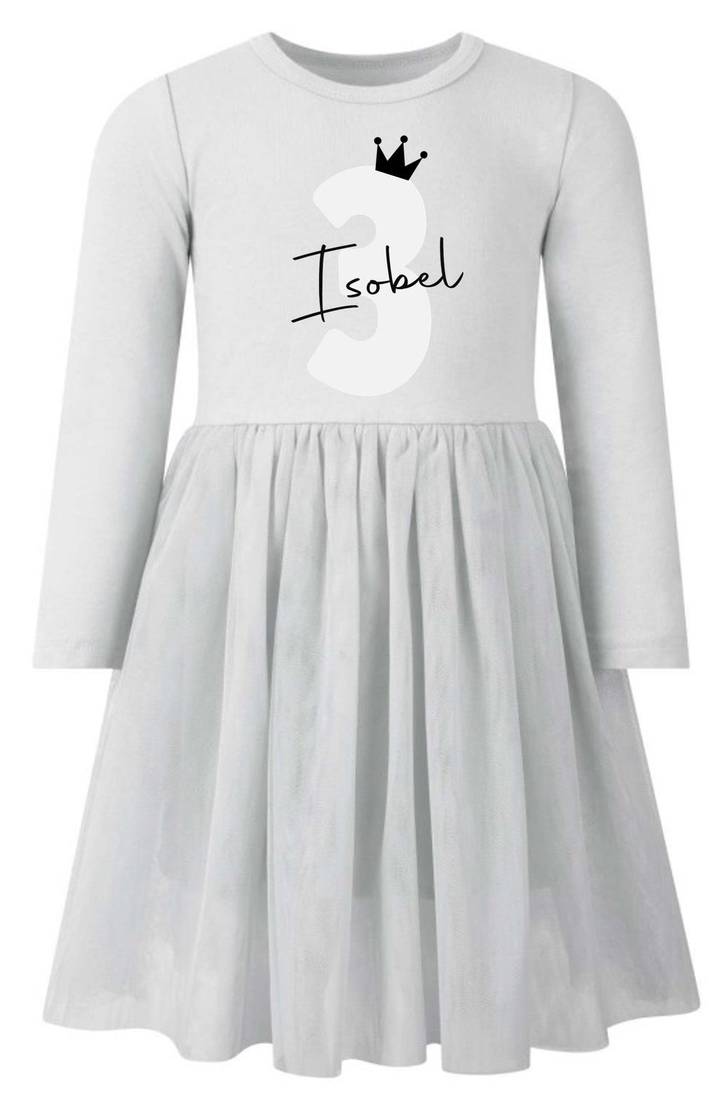 Girls Personalised Name & Age Birthday Party Tutu Dress