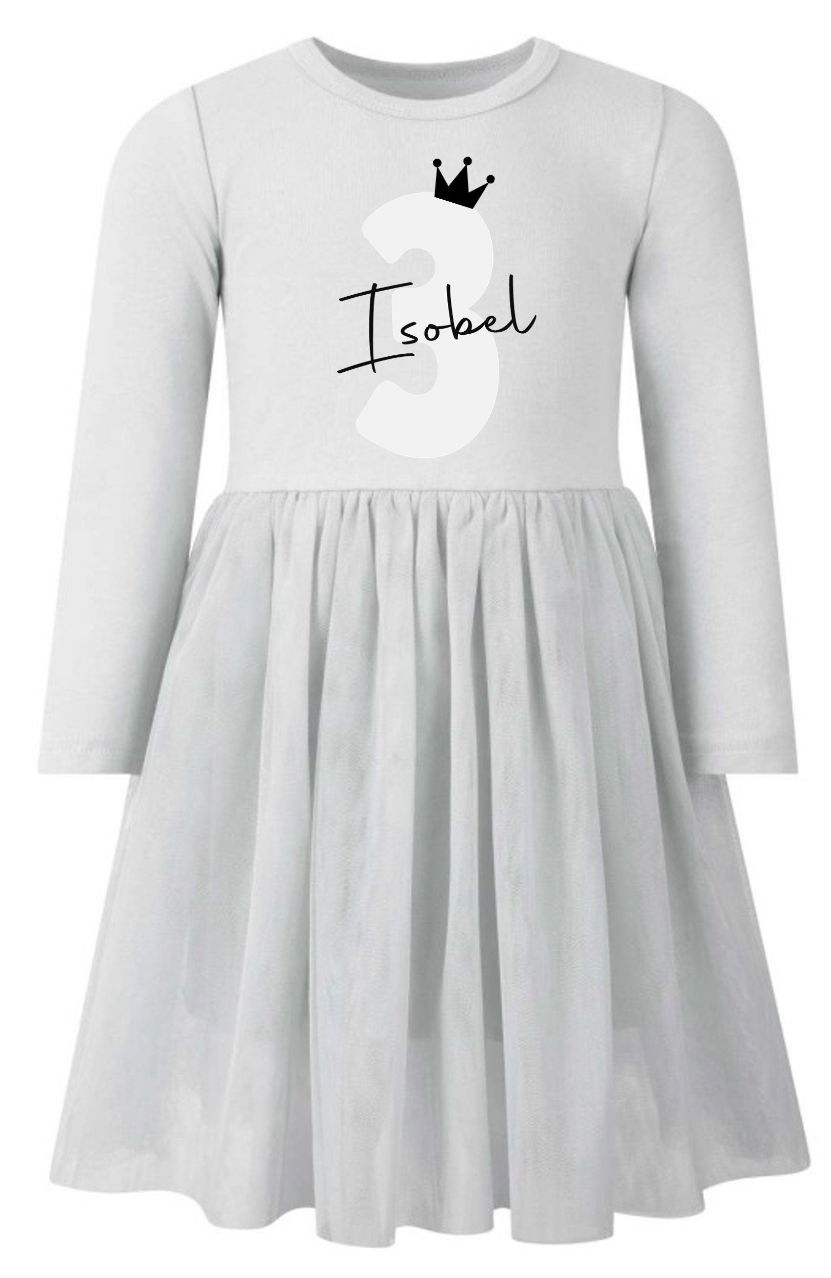 Girls Personalised Name & Age Birthday Party Tutu Dress