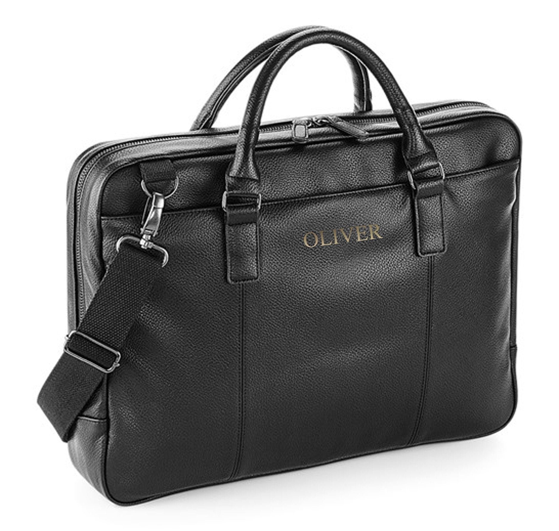 Personalised Name Monogram Slimline Laptop Bag