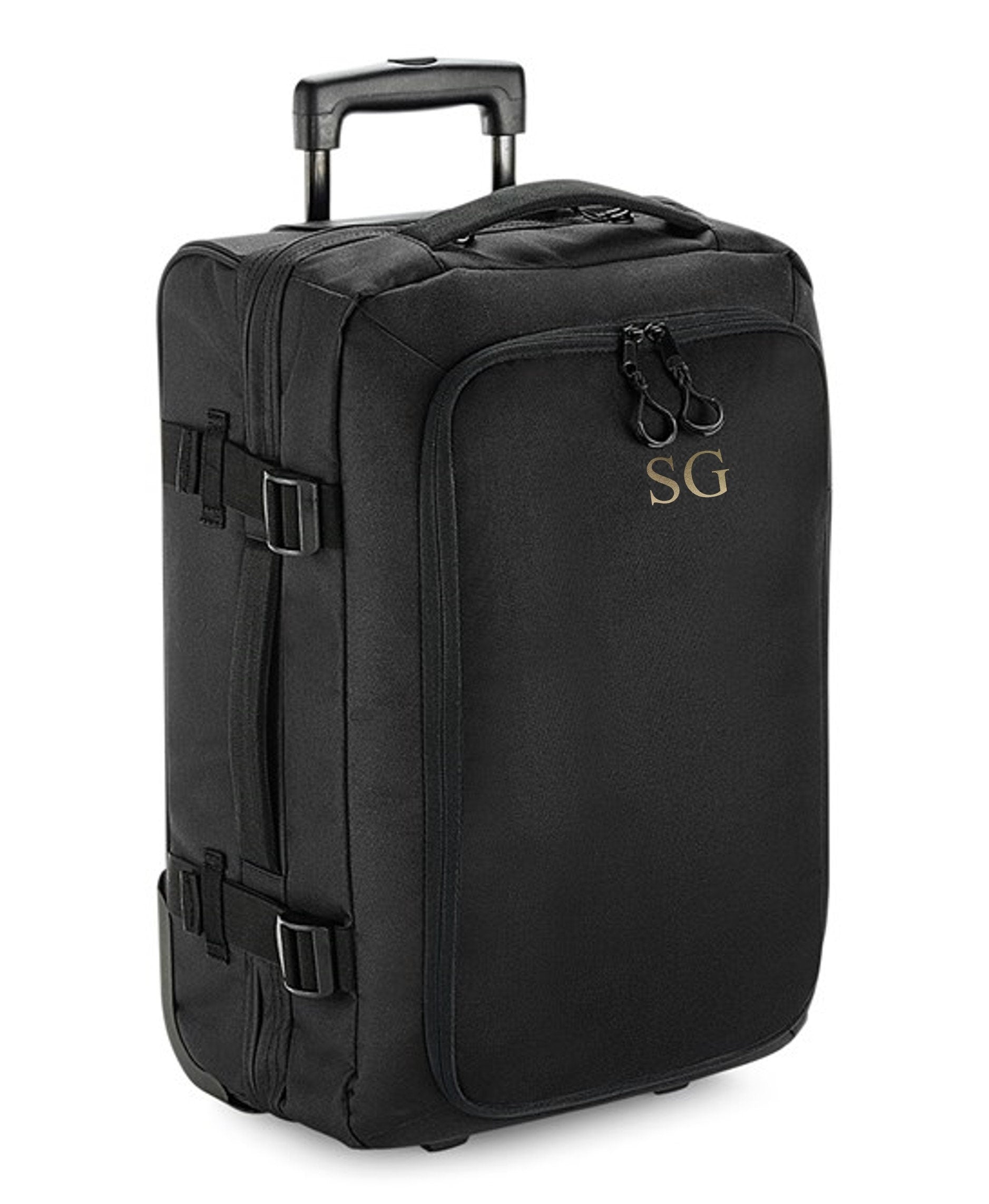 Personalised Initials Monogram Carry On Cabin Wheelie Hand Luggage Suitcase